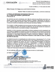 Faltas de asistencia injustificadas y control de incidencias