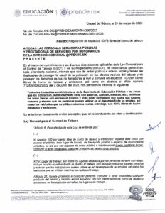 Regulación de espacios 100% libres de humo de tabaco