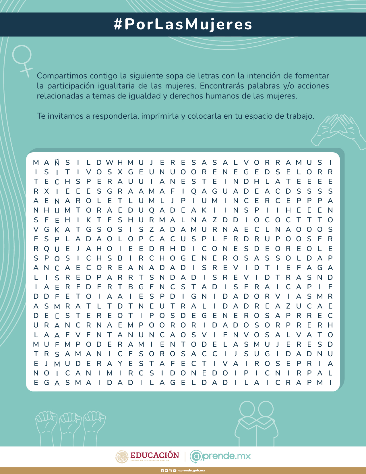 5.4.3. Sopa de letras Frente