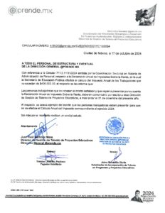Circular 418-DG@prende.mx/CVEDPADI/12/2024