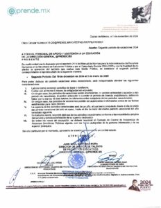 Segundo periodo de vacaciones 2024