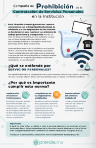“Campaña de Prohibición a la Contratación de Servicios Personales en la Institución” 