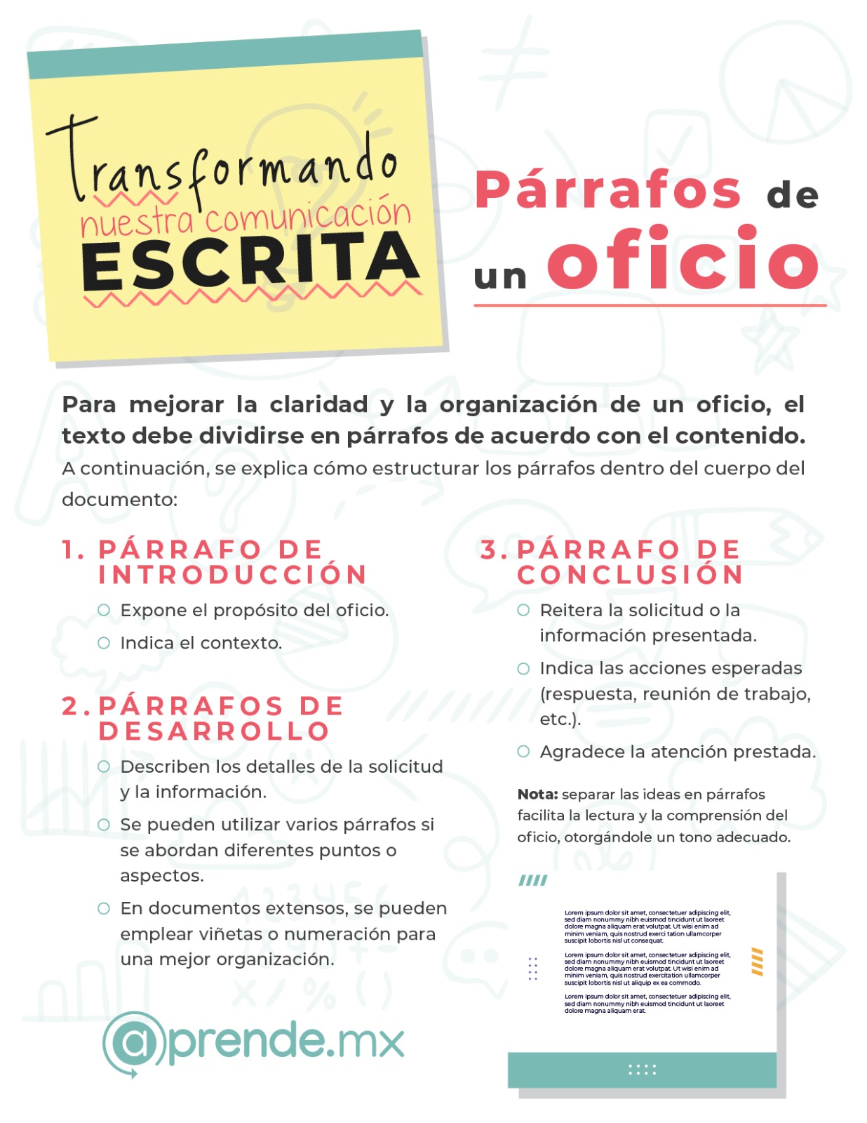 Párrafos de un oficio
