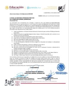 Medidas para el uso de transporte institucional