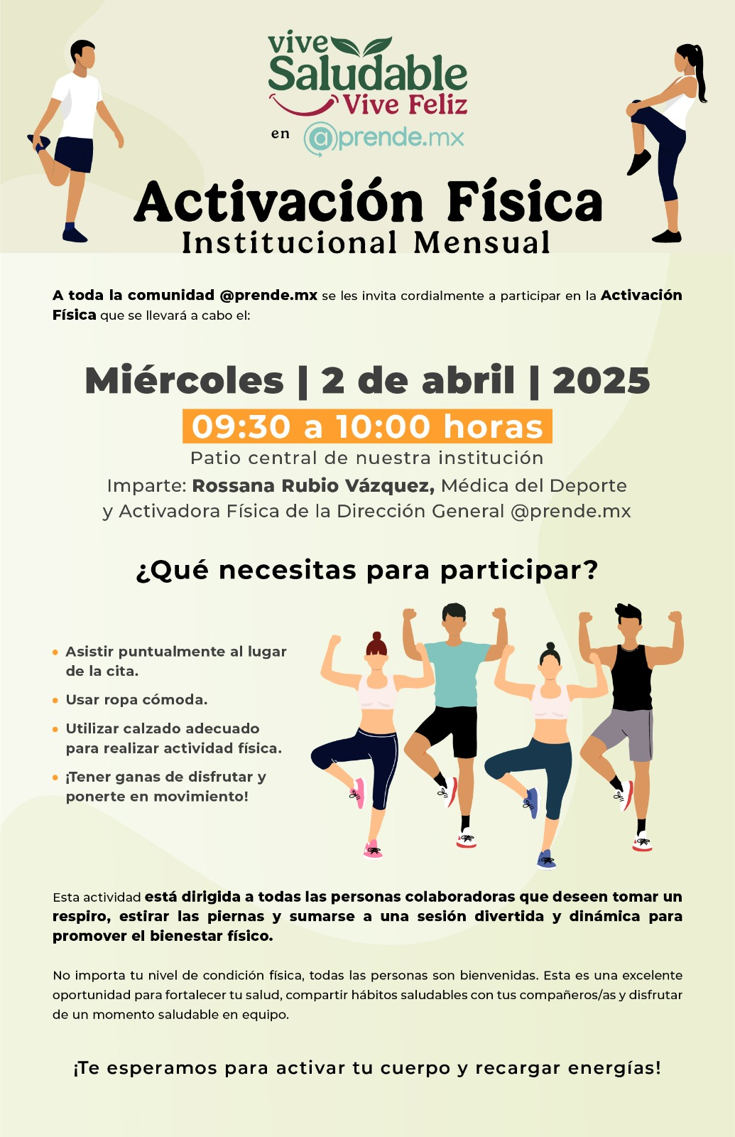 1. Convocatoria Activación Física Mensual 02 abril