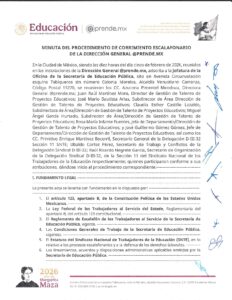 Minuta de Corrimiento Escalafonario